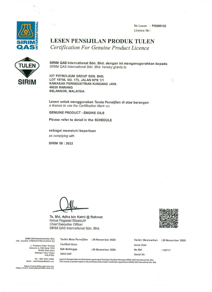 IOT ENGINE OIL - HD 40